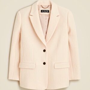 J. Crew Oversized Boiled Wool Women's Blazer Jacket in Pinkish/Cream